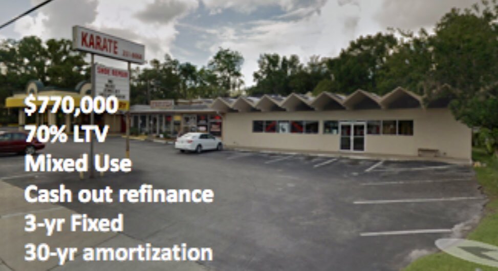 Just funded! 

Bank said no. We said yes! Cash out #refi for this mixed use property in Central Florida. #CRE #mortgage  simplified! 

Apply for free at raisal.com.