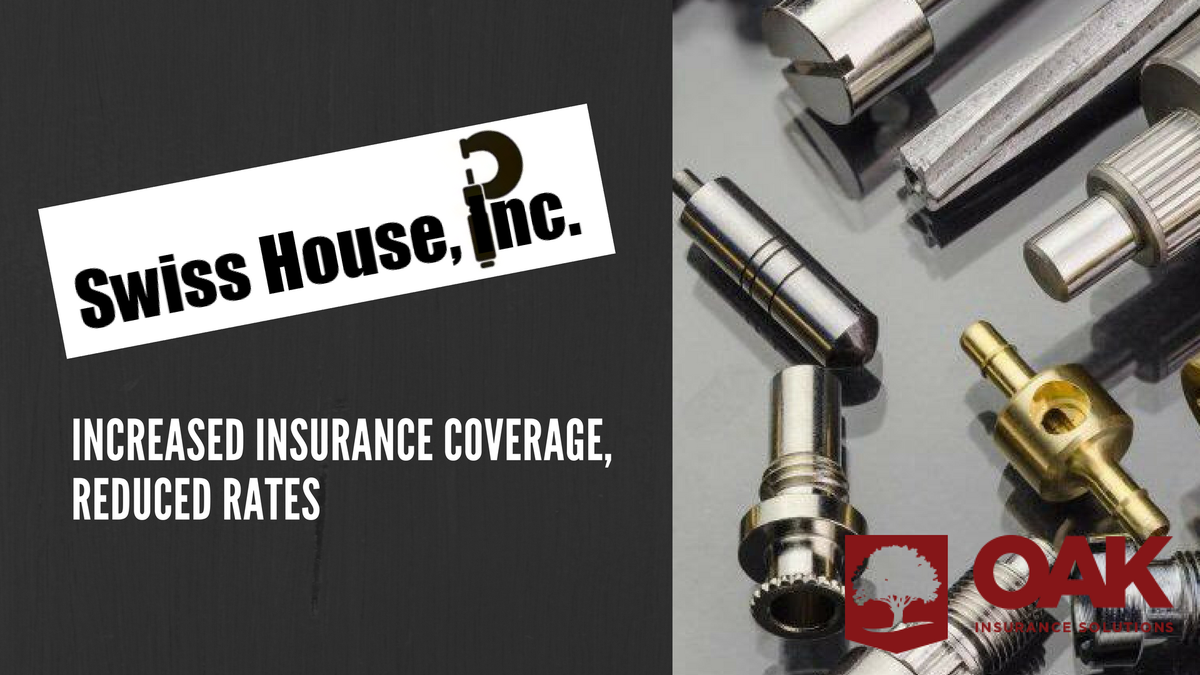 Oak_Insurance's tweet photo. We reduced Swiss House, Inc.'s annual premium by 30%, work comp net rates by 15%, increased their insurance limits by 25% to 100%, &amp; set them up w/ cyber &amp; product liability. We helped them &amp; we can help you too! 626.775.7850 or text 626.818.8987 https://t.co/i041xGrxVu https://t.co/mS22qfiWsy