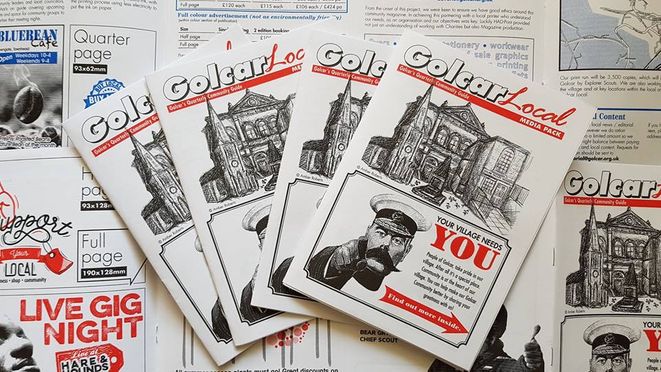 GolcarLocal's tweet photo. We are a non-profit community booklet fully funded by advertisements from local businesses. Spaces are still available and we can even offer free artwork for our launch edition! Book Now via https://t.co/2hpp6mFtEe #huddersfieldhour #huddersfield https://t.co/7dLDxVGSKs
