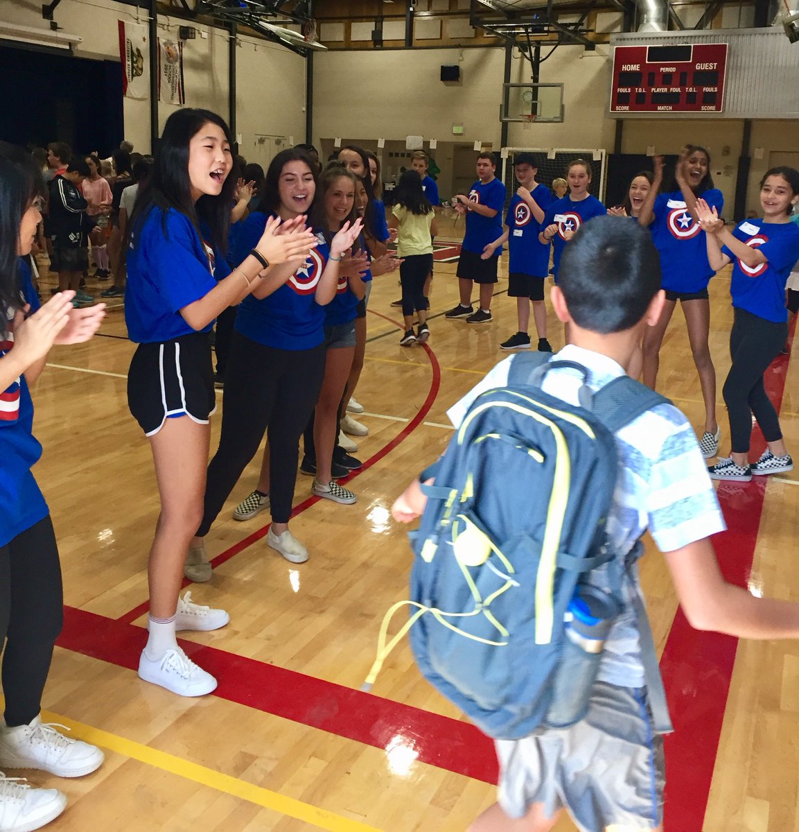 DartmouthMS's tweet photo. Welcome 6th grade Eagles!! And great job to our spirited #web2018 crew! #dmseagles #usdlearns https://t.co/kuav3yIOxR