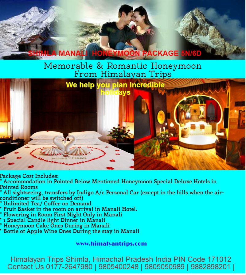 himachal pardesh is heaven where you make your honeymoon life time memorable.We have very good packages with Affordable price. Contact us for any query #himachalpackage #shimla #manali #honeymoonpackage 
buff.ly/2nkLwwS
buff.ly/2nnPxkd
buff.ly/2M5KseT