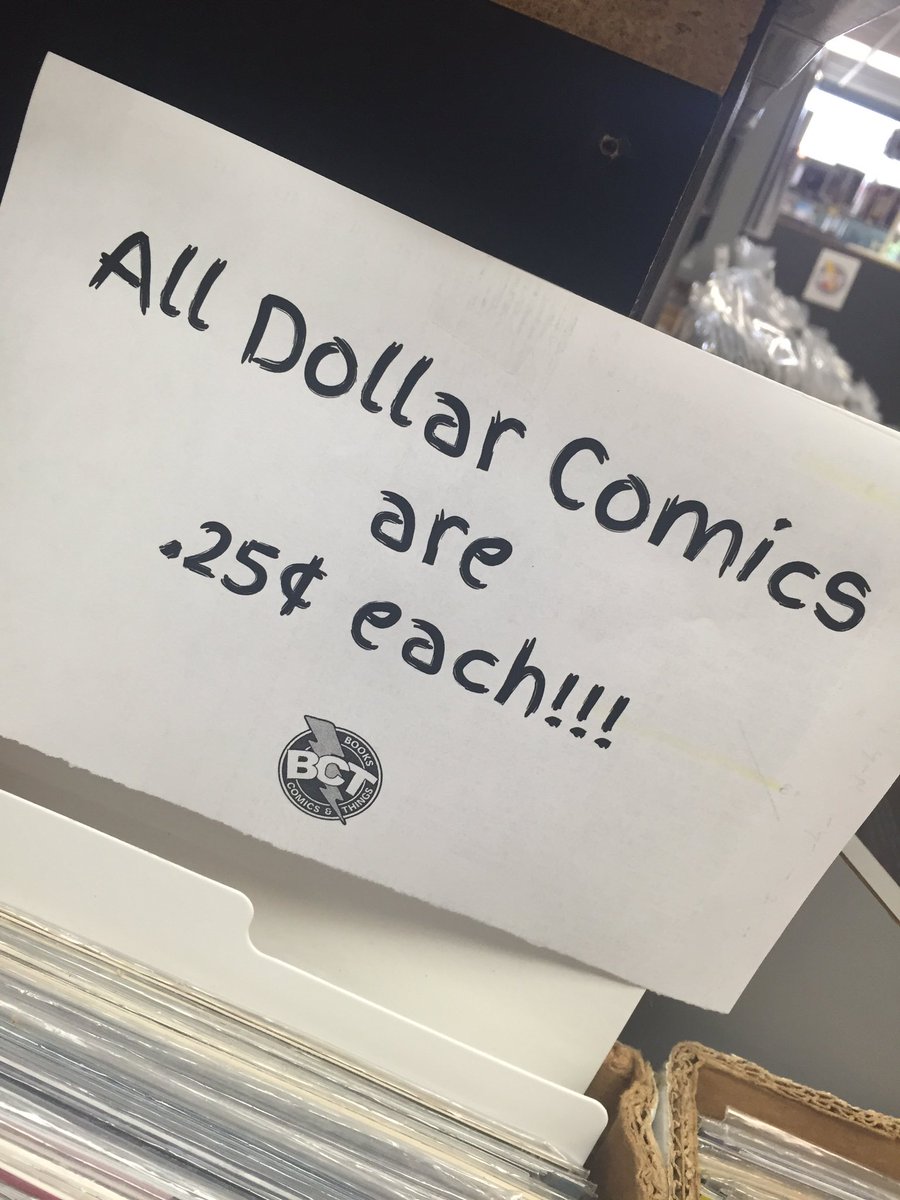 Starting today all $1.00 comics at Bct Comics Georgetown are now 25¢!!!! One week only. #comicbooksale #comics