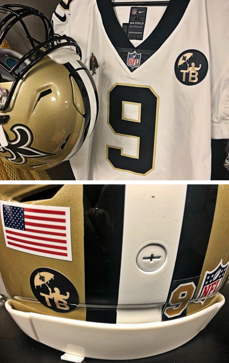 drew brees jersey with walter payton patch