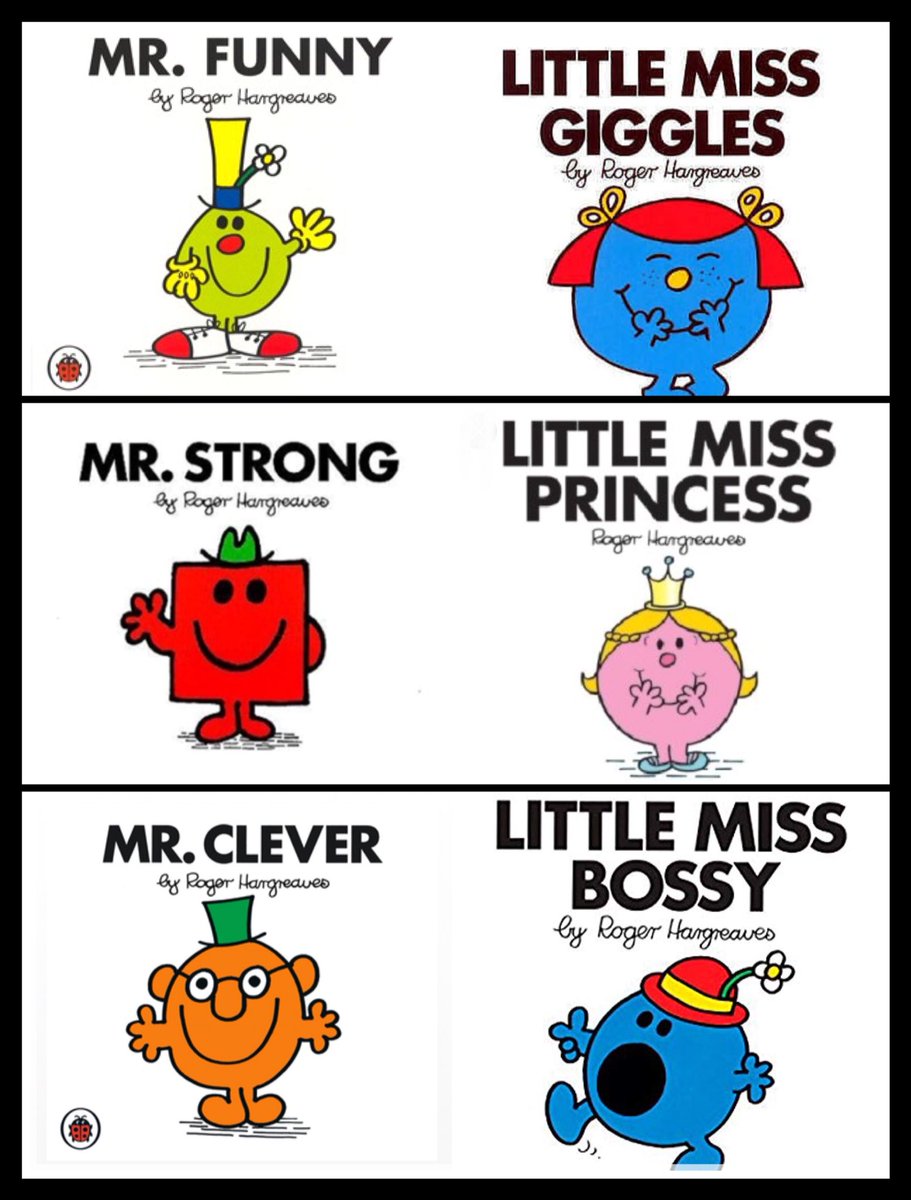 We need to talk about the #MrMen books. I was struck again today by their #GenderDisparity , as I am every time I see them. Look at these for some comparisons.