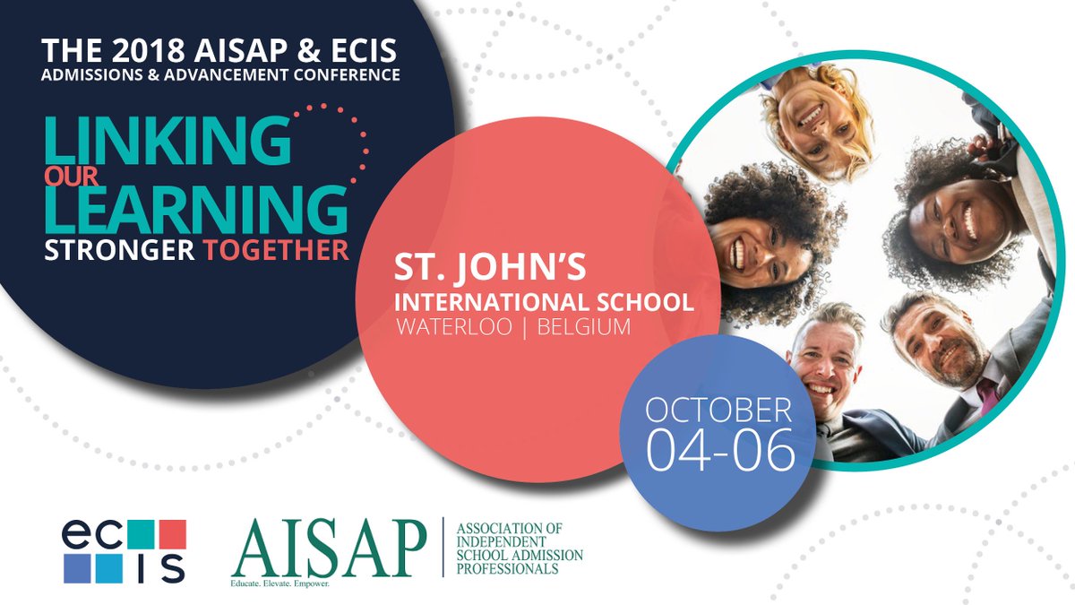 AISAPinfo's tweet photo. We are stronger together! Join us at St. John's International School Oct 4-6 for the AISAP/ECIS 2nd Annual Admissions and Advancement Conference. Register now: https://t.co/pLHtuBqYlU #AISAPeducate #AISAPelevate #AISAPempower https://t.co/7LhM3IsZoJ
