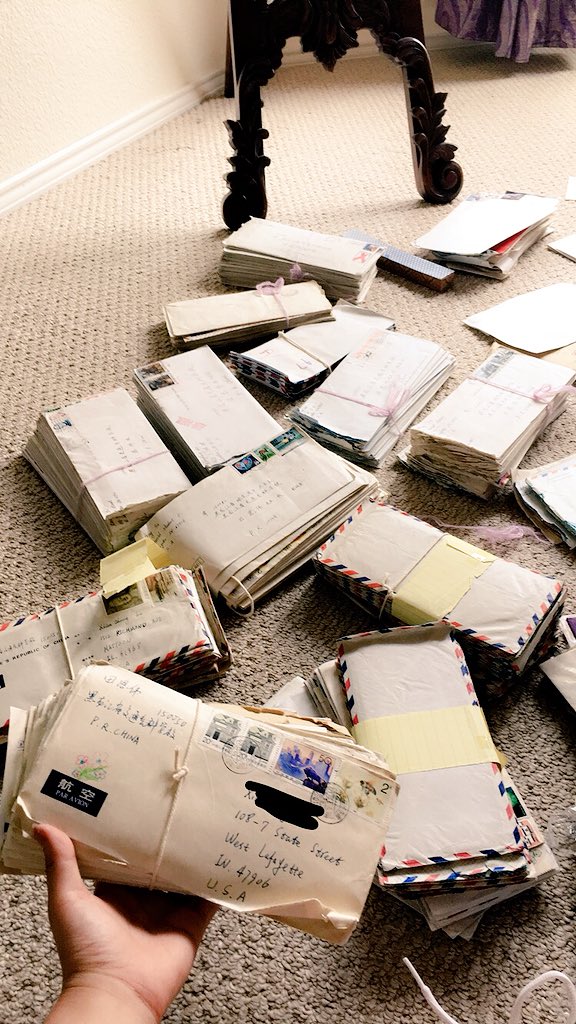 sumacy's tweet image. my parents were in a long distance relationship for a few years after my dad moved to the u.s but they kept in touch through all these letters.. do you hear me crying