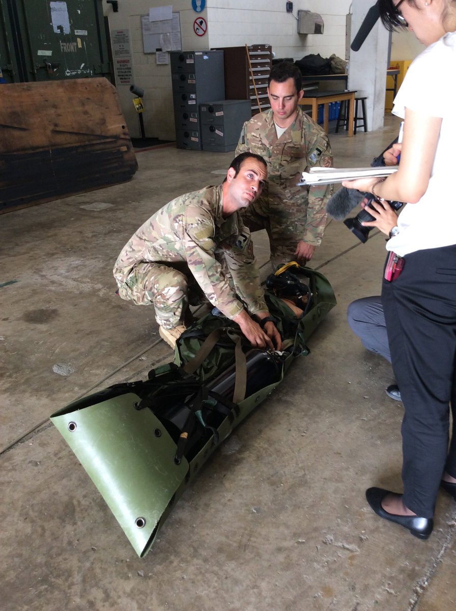 KadenaAirBase_J's tweet photo. NHK沖縄放送局が嘉手納基地を訪れ、タイ北部チェンライ郊外の洞窟で繰り広げられた救出作戦に参加した米空軍第320特殊戦術中隊を取材をしました🎥

#洞窟 #救出作戦 #320STS #353SOG #嘉手納基地 #取材 #ThaiCaveHeroes @GlynTDavies #USEmbassyBKK https://t.co/AVAcQWt8fi