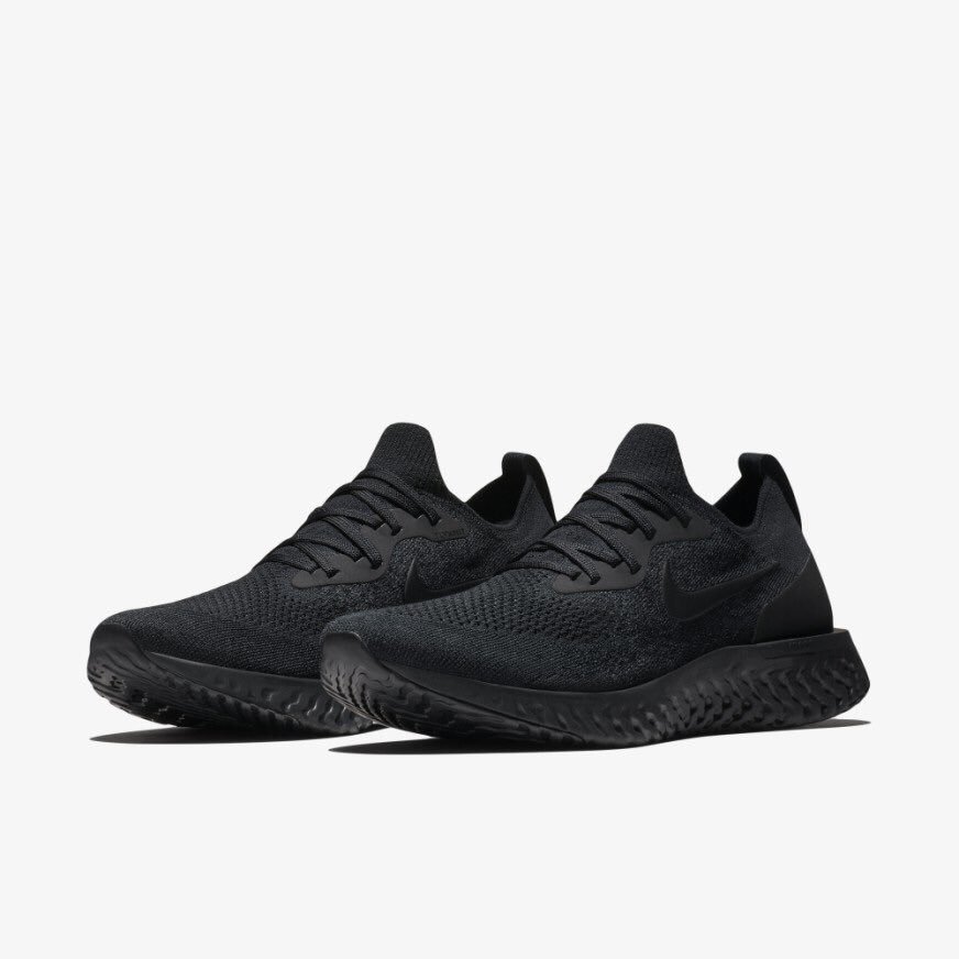 all black nike epic react flyknit