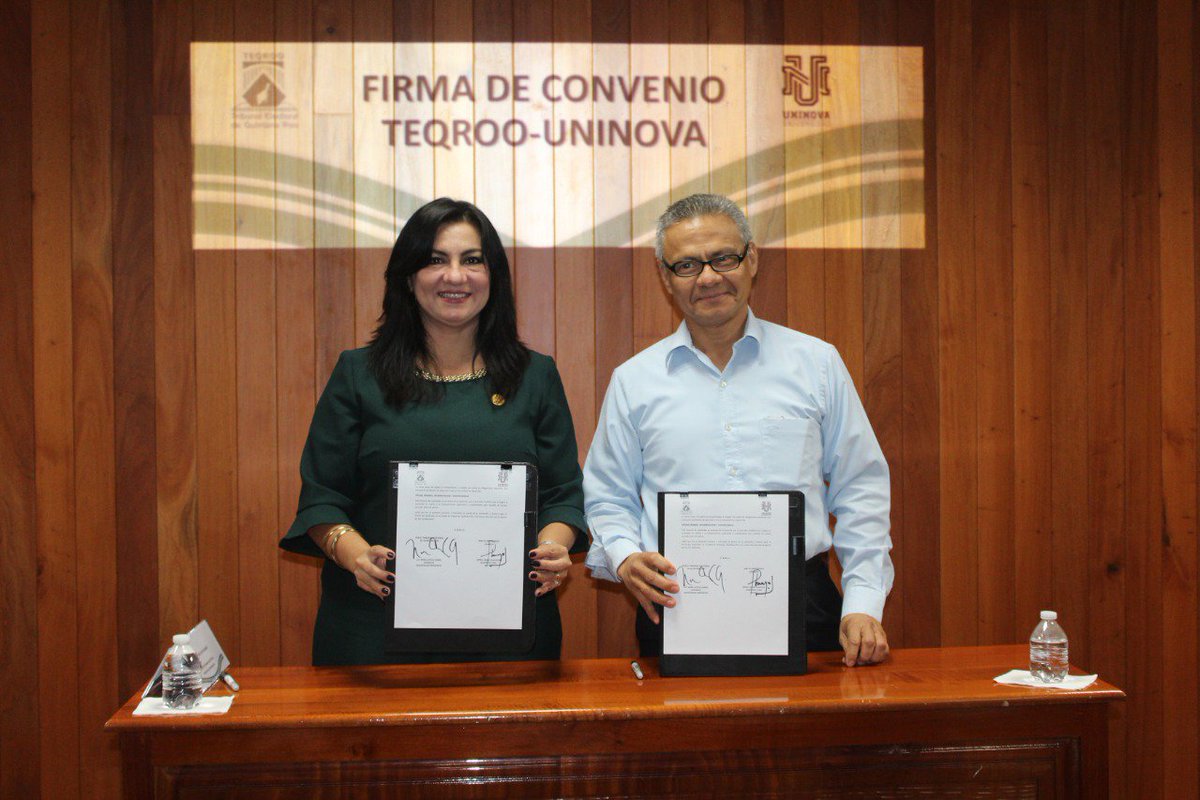 JAMartinezLugo's tweet photo. La comunidad universitaria @UUninova y @TEQROO_Oficial  se vinculan para fortalecer los valores democráticos y la profesionalización de los procesos electorales. https://t.co/v1Qpg94FcJ