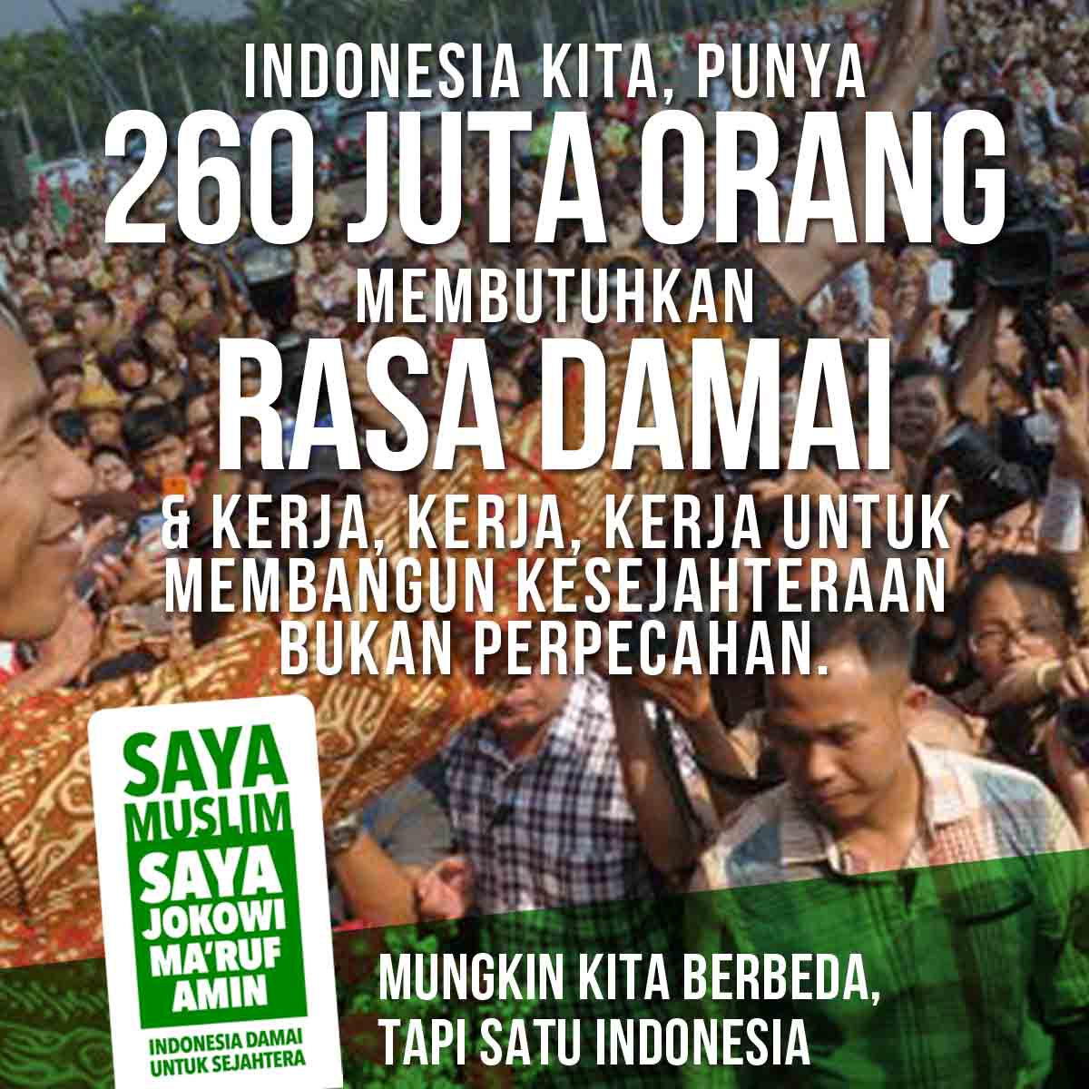 ratih_jalatri's tweet photo. Kita saatnya memilih Presiden yang menyatukan Indonesia. #2019jokowimaruf https://t.co/jPPb3Gr3Ba