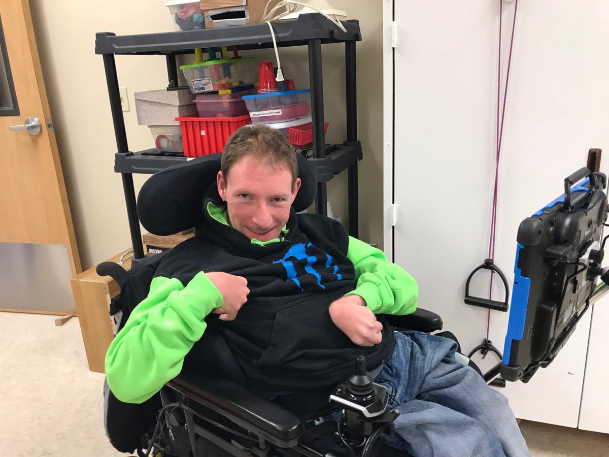 SpringbrookNY's tweet photo. Today we feature our 2017 Triumphant Life Award winner, Gary Doherty. Gary, an avid Yankee fan and natural charmer, continues to make great advances; he's learning to use a tablet device that has eye-tracking capabilities to guide speech output! ⚾ #ExperienceSpringbrook #Triumph https://t.co/zt1LinFqai