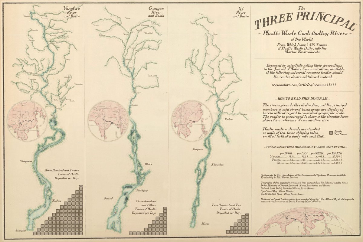 deepseadawn's tweet photo. "Rivers of Plastic" based on the @NatureComms paper, "River plastic emissions to the worldโs #oceans"
(https://t.co/BEWMGKjU0l) https://t.co/4SgO0Jrlbs @John_M_Nelson has done it again! https://t.co/NGTO8LohHo