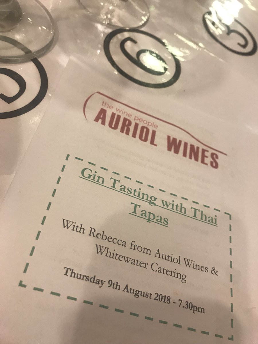 claprice33's tweet photo. Thank you @AuriolWines for the Gin and Thai night. It was great! Some amazing ideas for Gin cocktails with Thai as well as some unusual tonics. Fav gin Silverback @gorillaspirits closely followed by #etsugin and @theginkitchen dancing dragontail. https://t.co/iOahRyqwRF