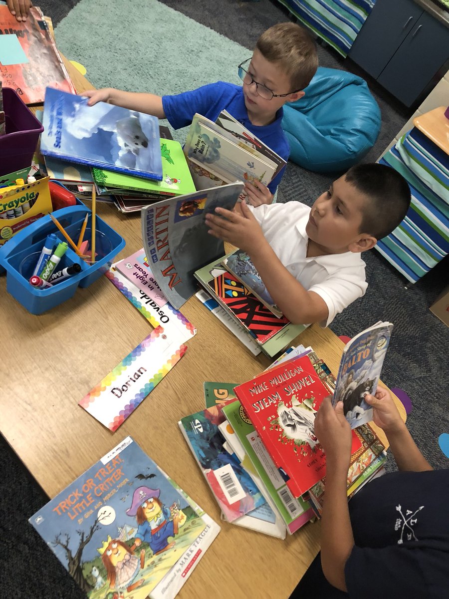 AllyMTay's tweet photo. 2A is full of book worms!! 🐛📚💙 Today we worked together to organize our classroom library! Kids divided books into fiction vs nonfiction and then into genres and categories! Creating your own library is so empowering!!!! #StudentLibrary #KidsChoice https://t.co/n3mURCRbKV