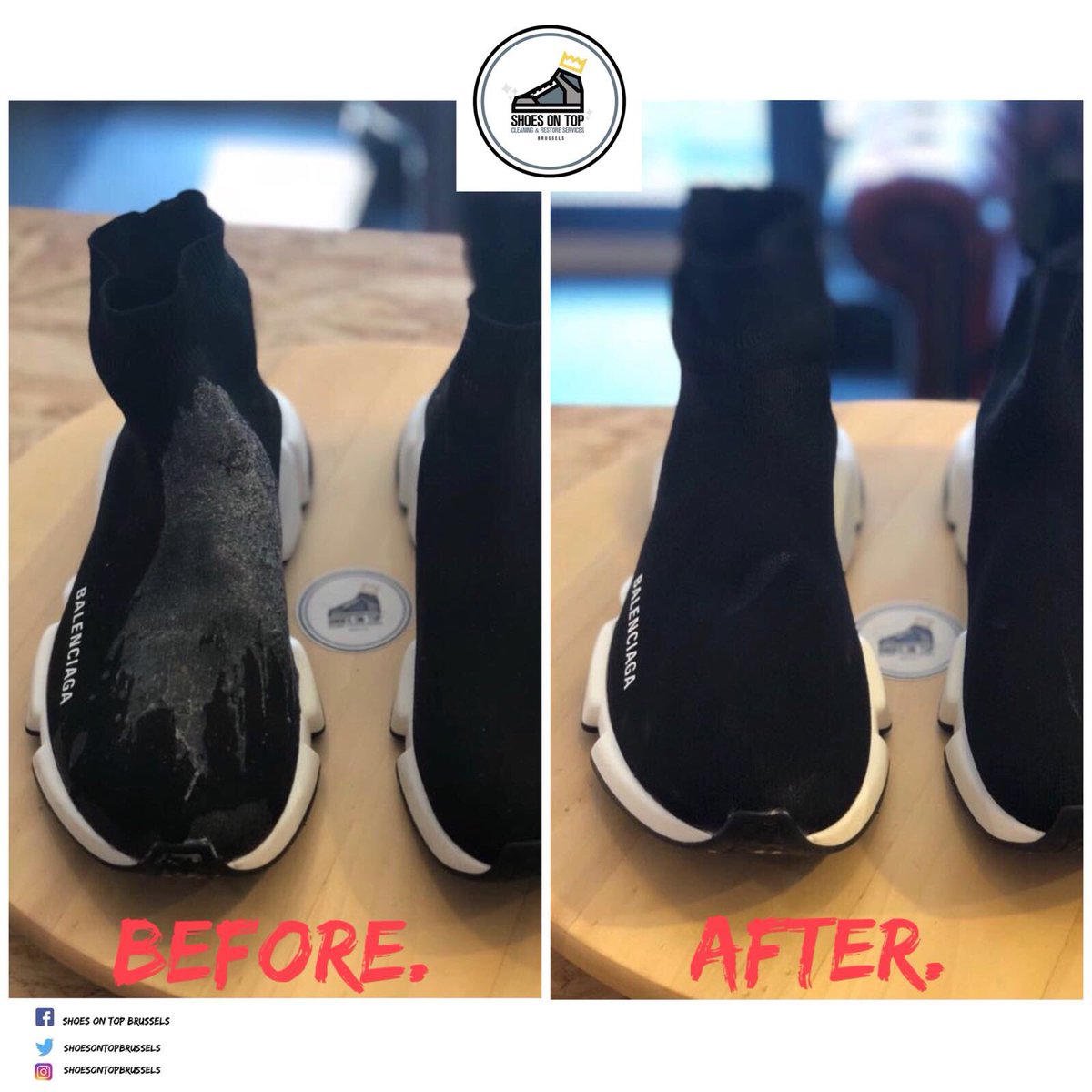 how to clean balenciaga speed trainers