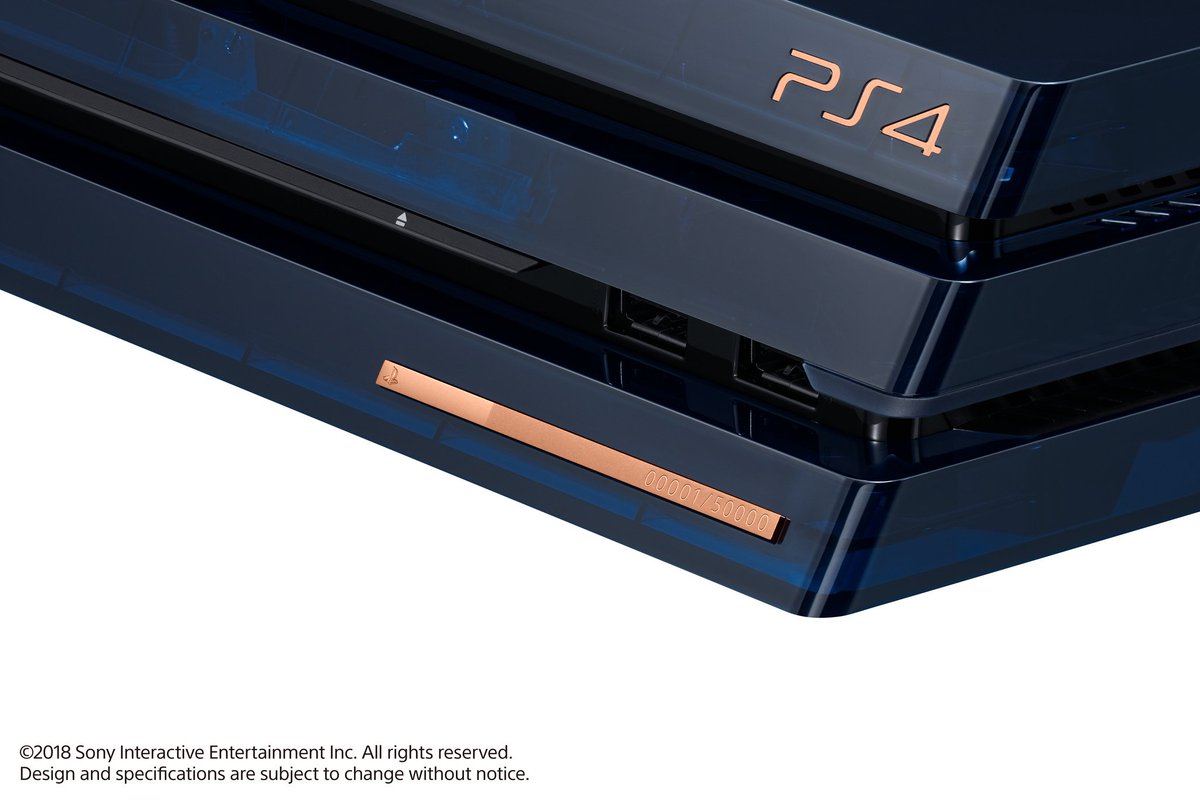PlayStation's tweet photo. Here's a closer look at the 500 Million Limited Edition PS4 Pro, plus the matching DualShock 4 that will be available separately: https://t.co/mlsxMK154H #PS4Pro500M https://t.co/CnQkPXZzfI