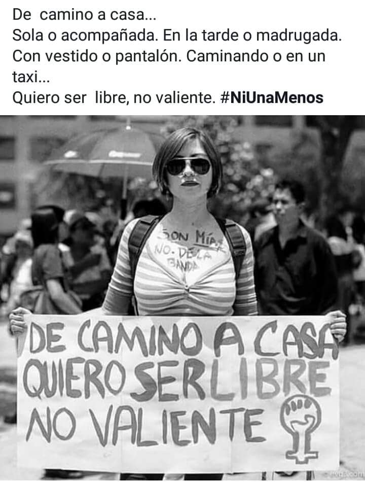 lexshusha's tweet photo. Por mis primas, mis amigas, mis hermanas. Por todas. Por mi.
#NiUnaMenos https://t.co/wwAe2CjNOO
