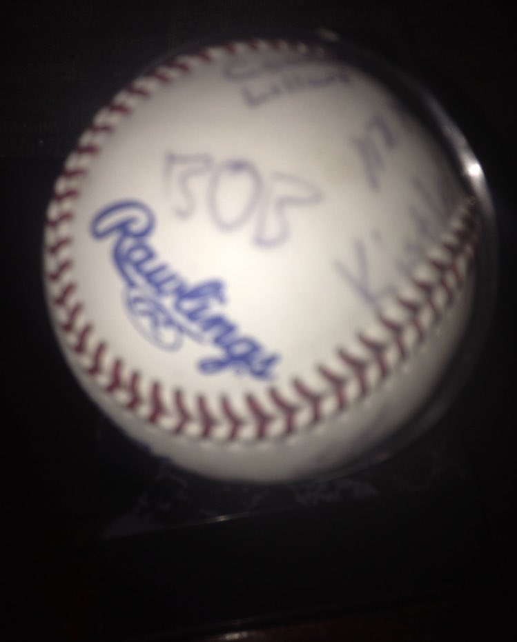 MericaCards's tweet photo. @lisu_bbjunky @PavlovicNBCS He’s been Belty Bob since he was 14.  Here’s how he signed the ball then.  Maybe the value of this ball went up to $3!  Right @bbelt9 https://t.co/12VGWYBCkO