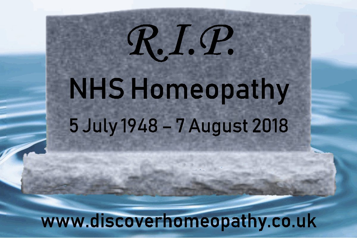 R.I.P. NHS #homeopathy 5 July 1948 - 7 August 2018