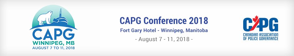 CACP_ACCP's tweet photo. Wishing our colleagues at the Canadian Association of Police Governance @CAPG_ACGP a most successful annual conference in wonderful #Winnipeg - Dedicated to excellence in police governance in Canada since 1989. #CAPG2018 https://t.co/0pTM76QlYG
