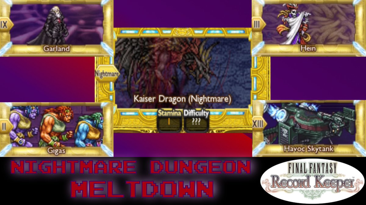 The latest part of my ffrk nightmare dungeon series. 