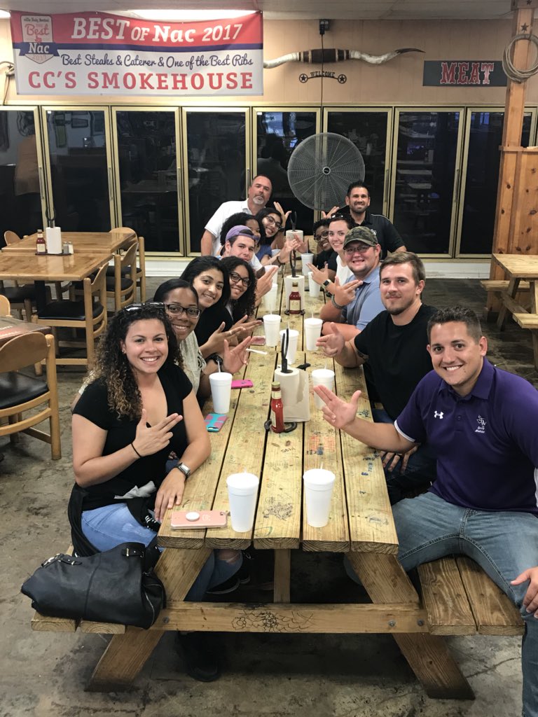 Big “Thank You” to the Athletic Training Staff! Working hard to keep the guys hydrated and healthy this season! <a href="/cc_smokehouse/">CC Smokehouse</a> #AxeEm