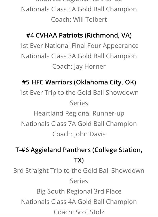 As we enter the 3rd year of our program's existence, huge shout out to our varsity boys for breaking the top 5 in the country according to the latest NCHBC rankings!!