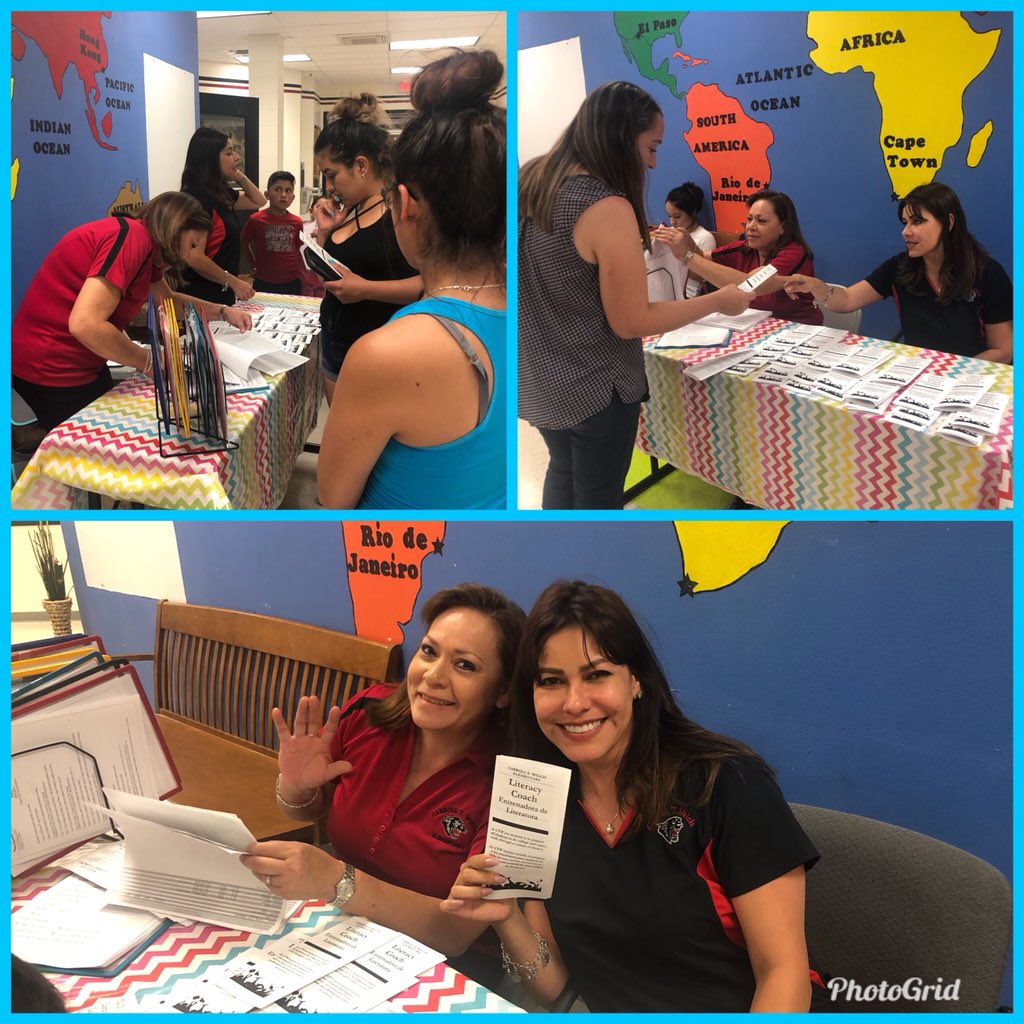 CTW Curriculum Coach and Literacy Coach delivering important information to parents #literacyfirst #ctwpantherpride #WeAreClintISD @ClintISD @Ymgomez1964