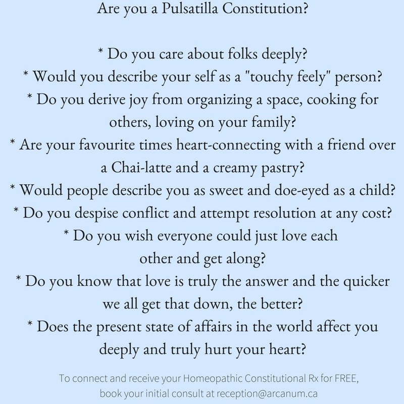 amcquinn's tweet photo. Are you a Pulsatilla Constitution? #homeopathy #homeopathic #heilkunst #typology #constitutionalremedy #morebalanced #happier #relaxed #emotionallysupported #physicallysupported #lesscravings #takesroughedgesoff #morecentred #letgoeasier https://t.co/WuDOXT0xir