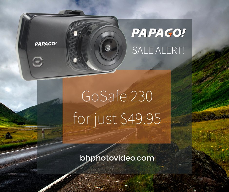 SALE ALERT! TODAY ONLY! Get the GoSafe 230 for just $49.99. MSRP: $99.99 with 50% OFF! Don't forget to take your dash cam to stay safe on the your next road trip and record everywhere you go! SALE STARTS 8/10/18 12:00AM EST bhphotovideo.com/c/search?Ntt=p…