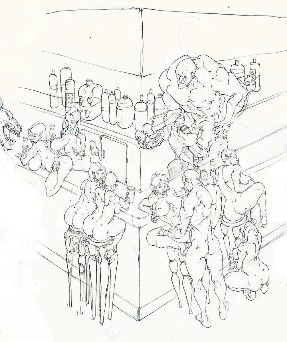 SelkirkArt's tweet photo. moah #fantasy tavern ... #neverwinter at night..#sketch for #CSGweek25 #sketchjam topic #foodandrink https://t.co/HjNb8aHnl3
