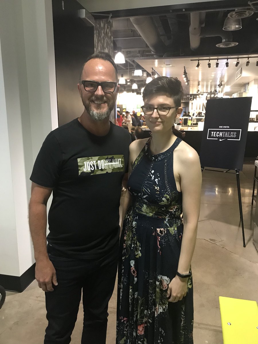 thatsjet's tweet image. Stoked to have the awesome @alicegoldfuss here for #NikeTechTalks throwing down some #container wisdom. | @tlockney