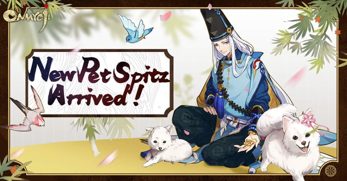 OnmyojiR's tweet image. ⭐New friend “Spitz Puppy&quot;!⭐

🔶Time: Aug. 15th. 

Spitz Puppy comes with “Pink Sakura” accessory! 

⭐New Pet System feature⭐

🔶Food Plate, large toy and scrapbook

More details:
m.facebook.com/story.php?stor…

#Onmyoji #SpitzPuppy #PetSystem