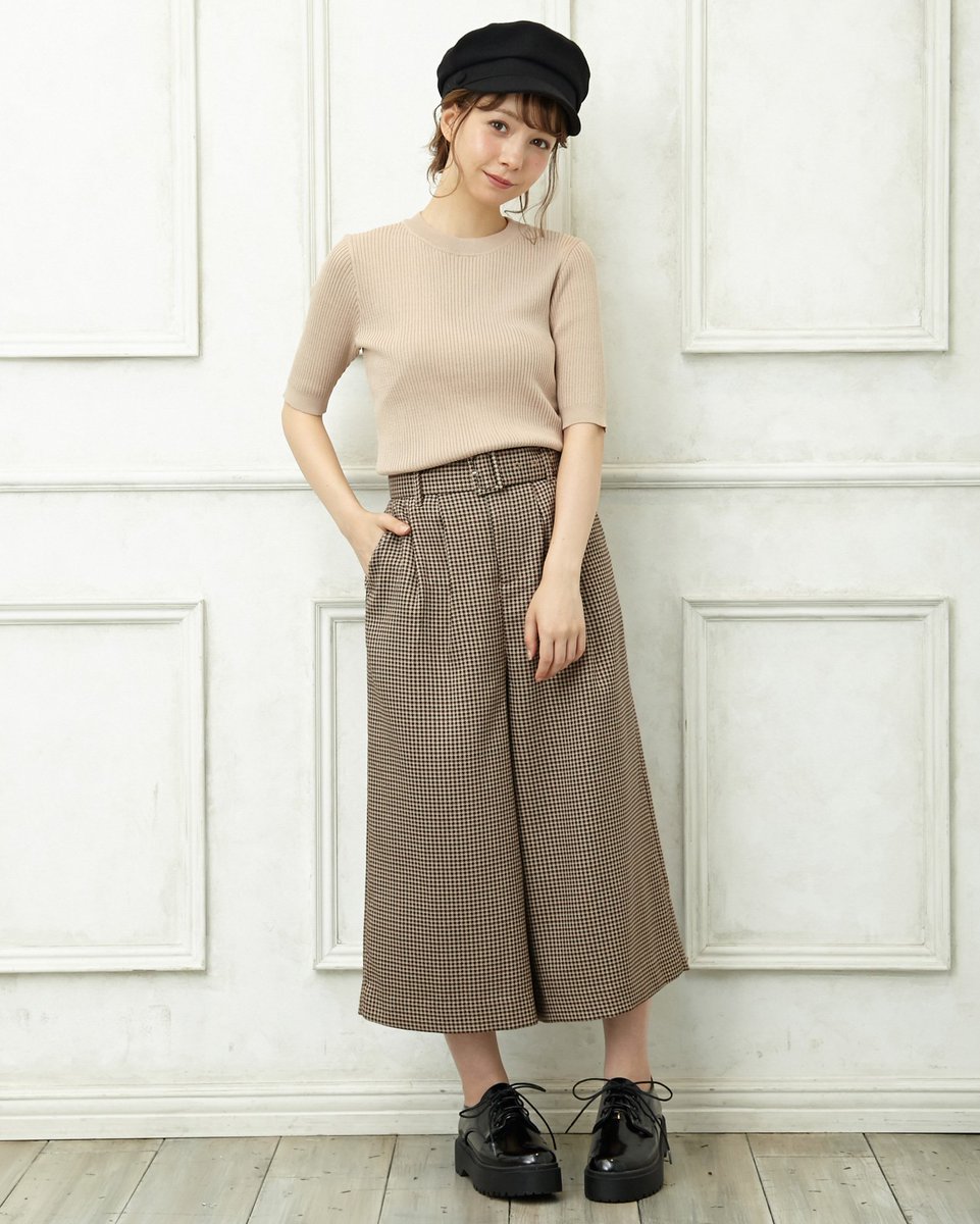 Ingni Store イング公式 V Twitter 秋の新作 グレンチェックガウチョ パンツ 3 900 2 900 クラシカルなチェック柄が特徴の ガウチョパンツ 今の季節はノースリで 秋はざっくりニットを合わせて 着こなすのもおすすめ 新商品一覧 T