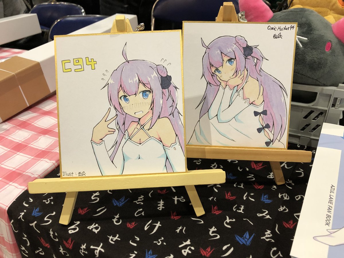 設営完了しましたー!!!
西け-21b「めろんそ〜だ」にてお待ちしております!
※色紙は各500円で頒布します!(先着順となっております)
デデンネェ…… 
