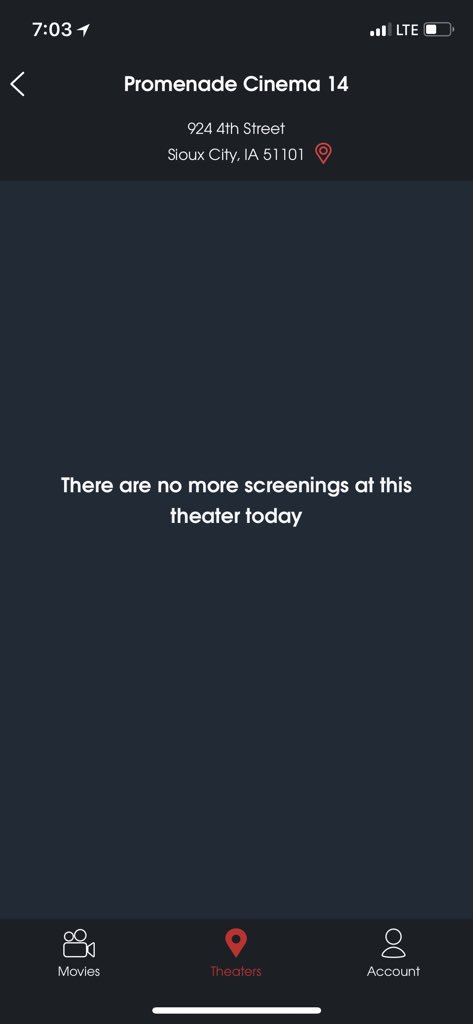 <a href="/MoviePass/">MoviePass</a> once again you are the biggest scammers in the world. Thursday and ZERO showings available at 7pm???