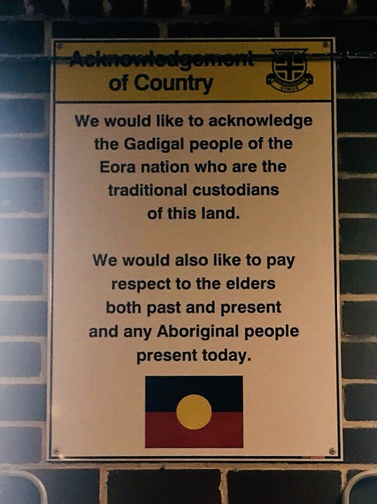 FiveAbroad's tweet photo. Could you imagine #Americans paying respect to #NativeAmericans before every public gathering? Neither can I. #Australia #expats #expatfamily https://t.co/VBz4Ghvx3G