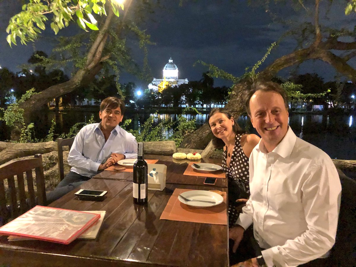 G_Garachon's tweet photo. Thank you to the great TV news presenter from #TNN24 #VarinSachdev to have invited us to say good bye to the Thai audience & to celebrate the friendship between #Thailand & #France. https://t.co/Bq7WsOEHeq