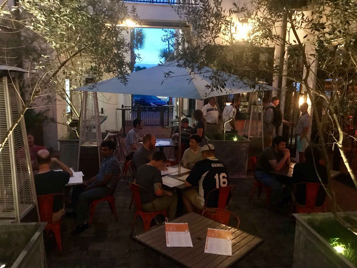 MEKergosien's tweet photo. 1st night after party for @CodeOnTheBeach at @hawkersfare! #CodeOnTheBeach #AtlanticBeach #GeeksKnowHowToHaveFun https://t.co/kuEvnshLjy