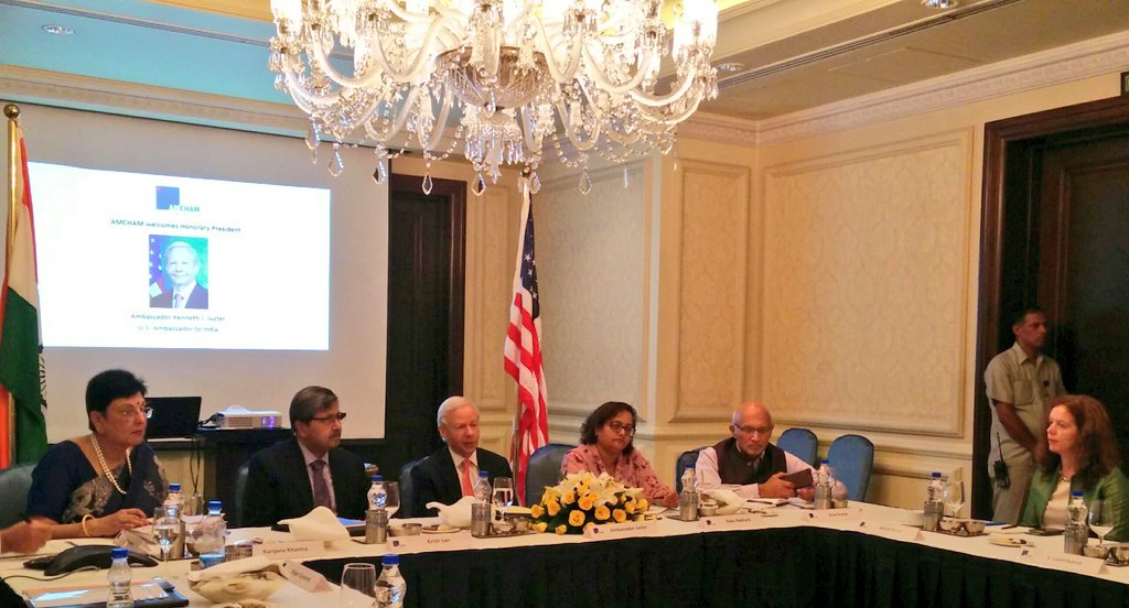 Ambassador Juster addressing AMCHAM's National Executive Board #USIndia #USIndiaBusiness #USIndiaDosti #USIndiaTrade @USAndIndia @Ranjana_AmCham