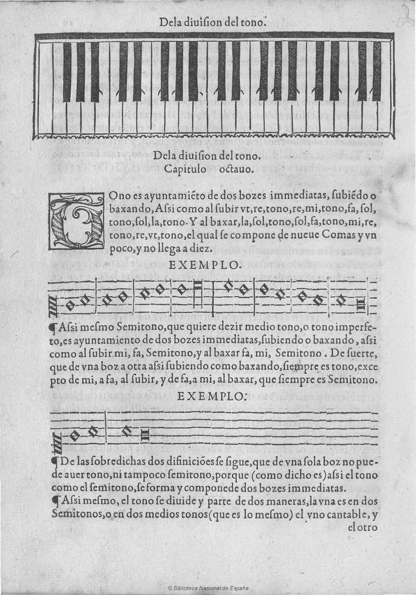 simonerhawkins's tweet photo. A Spanish #theorist and #composer, this #book - Arte de Tañer Fantasía (1565) - includes an #illustration of a #keyboard, a diagram of the #fingerboard of a #vihuela, and #utremi solmization (like in #Utqueantlaxis, #GuidoofArezzo). (2/6)
#teórico #compositor #libro #ilustración https://t.co/Z9OwstS01L