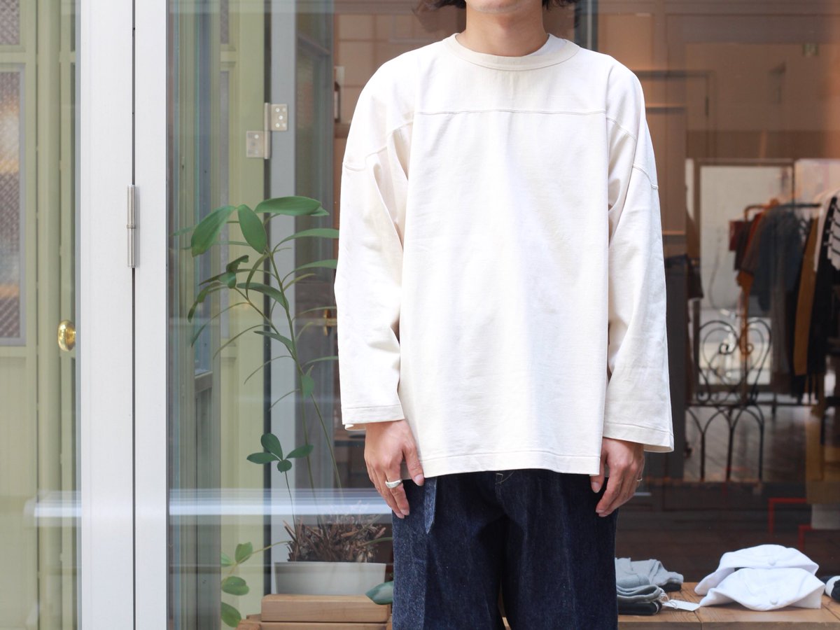 COMOLI 22AW フットボールT FADE BLACK サイズ2 - Tシャツ/カットソー ...