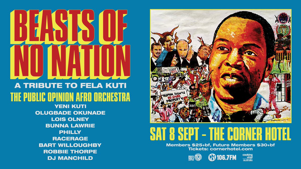 2018 Beasts Of No Nation. Australia's homage to Fela!