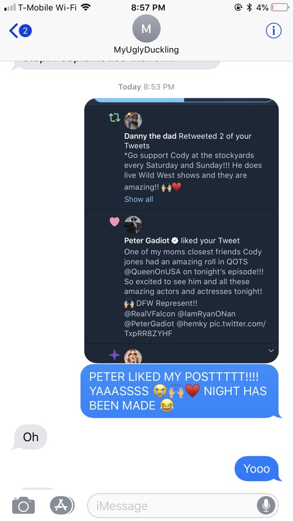 StormieTheMom's tweet image. @PeterGadiot  Day 1 FAN right here 🙌🏼 CAINT wait to see Cody this weekend to talk about tonight’s episode! 
#NATIVETRIBE #NATIVEACTOR