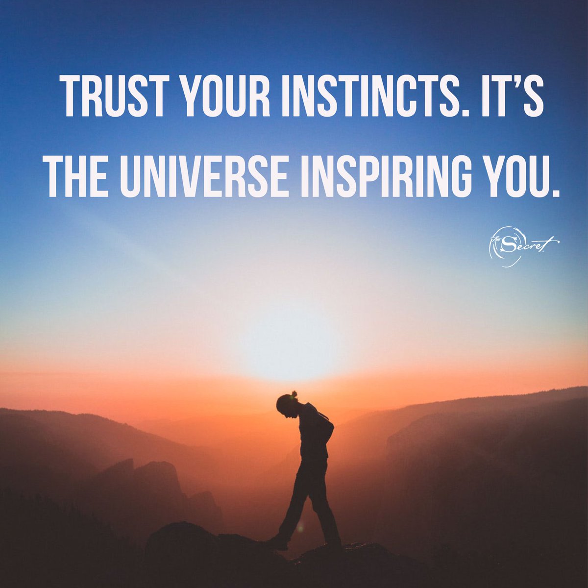 Trust your instincts. It's the Universe inspiring you.