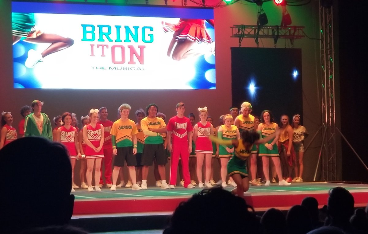 HCampbell204's tweet photo. Tonight we watched a BSHS student do what she loves!  Bambi was AMAZING as "Danielle" in Bring It On The Musical, this year's All State Show at Olathe South HS this weekend.  #204BravesPride #BringitKansas @BSHSPerformArts @razaka https://t.co/NKTJJGAfrr