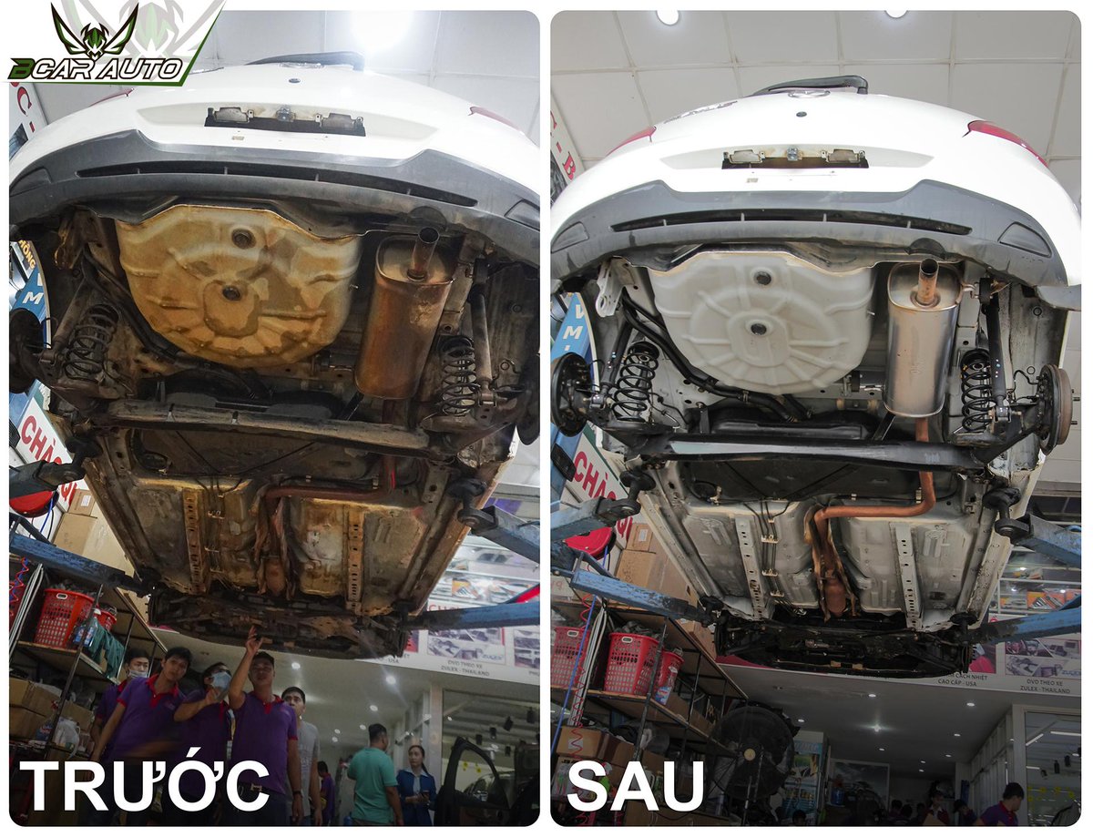 bcarauto's tweet photo. Vệ sinh gầm trước khi phủ gầm cho em Mazda 2S😀

#bcarauto #vabertex #mazda2 https://t.co/Mnnr2r71Br
