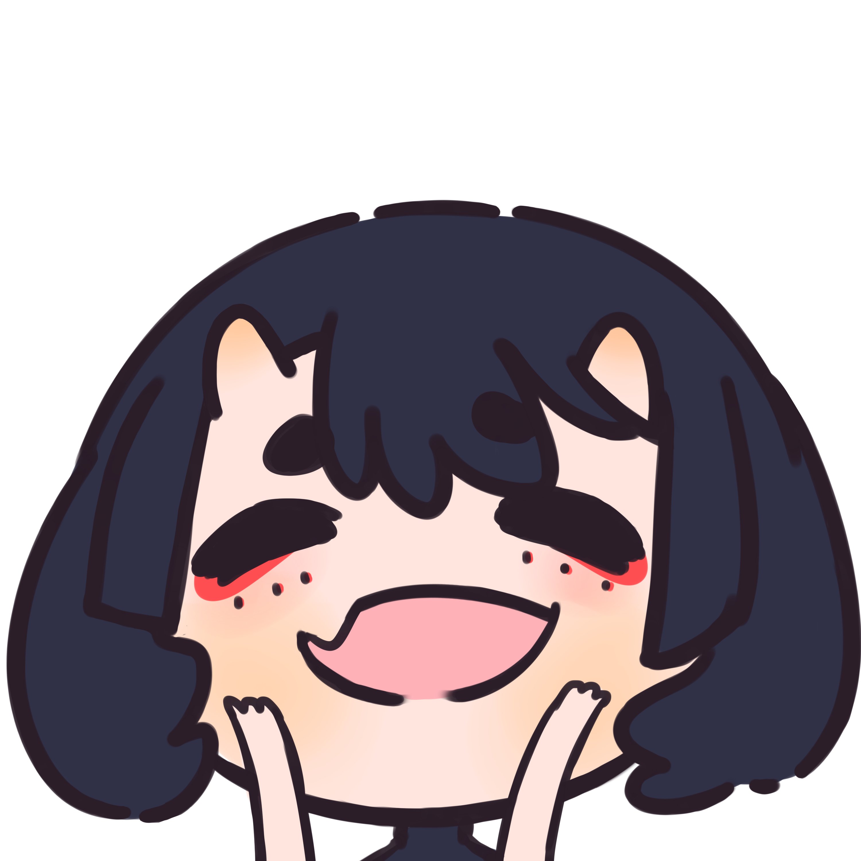 Crying Demon Girl Emote Twitch Discord Demon Kawaii 