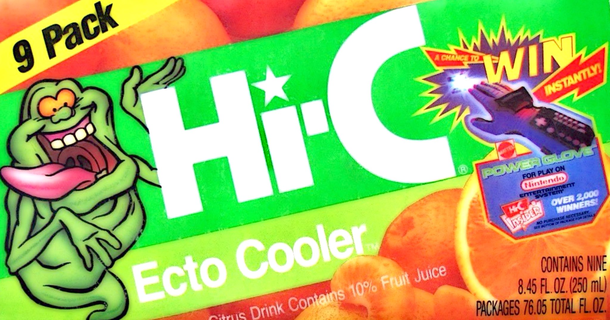 Retronewsnow 19 Retro Beverage You Could Win Mattel S Power Glove With The Purchase Of A 9 Pack Of Hi C Ecto Cooler T Co G8faakkf1v Twitter