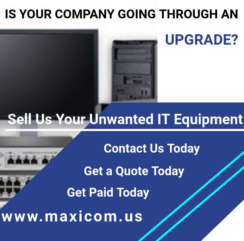 MaxicomCanada's tweet photo. IS YOUR #COMPANY GOING THROUGH AN #UPGRADE?

#Sell Us Your #UnwantedITequipment in #Canada.

#Useditequipment, #upgardehardware, #Usedequipmentbuyer, #selluseditequipment

@itequipments https://t.co/RG3H3BVc0J